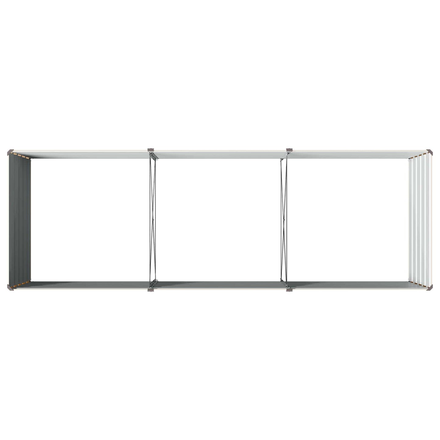 vidaXL Raised Garden Bed Ivory 240 x 80 x 55 cm cold-rolled steel