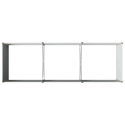 vidaXL Raised Garden Bed Ivory 240 x 80 x 55 cm cold-rolled steel