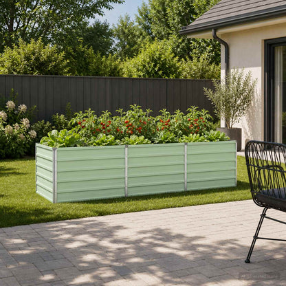 vidaXL Raised Garden Bed Pastel Green 240 x 80 x 55 cm