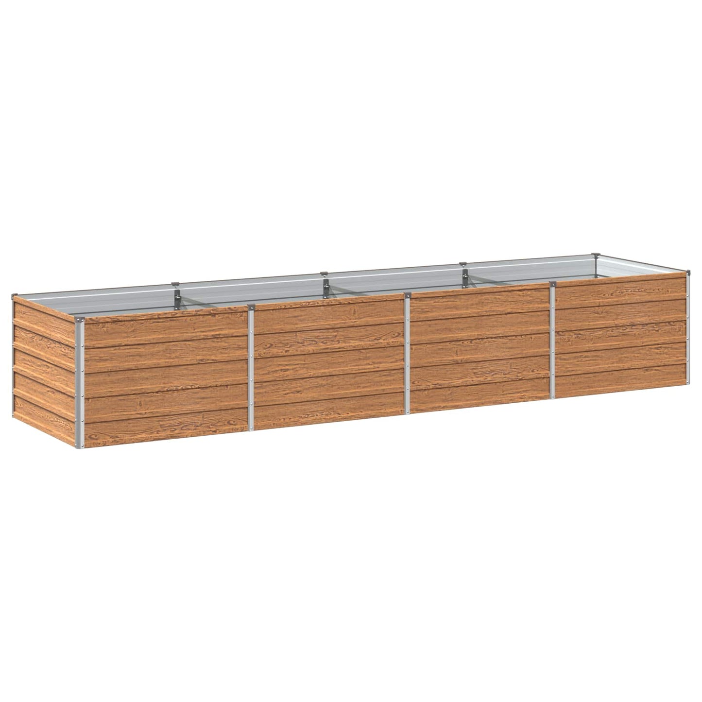 vidaXL Raised Garden Bed Wood Brown 320 x 80 x 55 cm cold-rolled steel