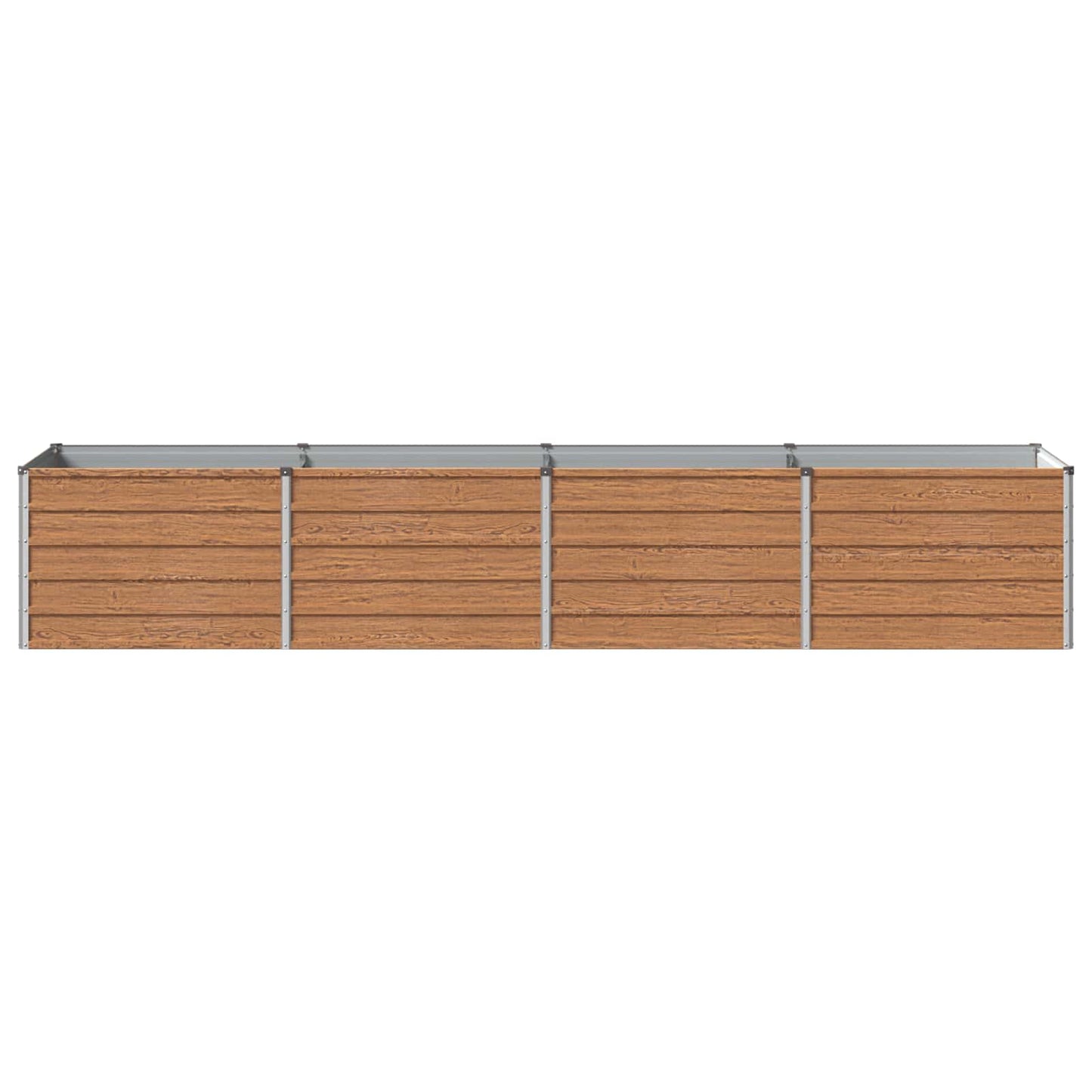 vidaXL Raised Garden Bed Wood Brown 320 x 80 x 55 cm cold-rolled steel