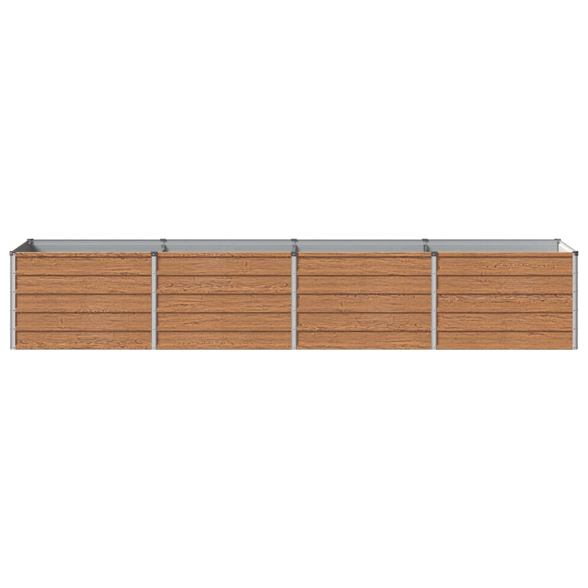 vidaXL Raised Garden Bed Wood Brown 321 x 80 x 55 cm Galvanised Steel