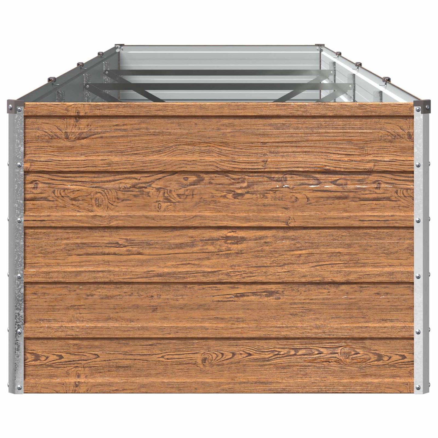 vidaXL Raised Garden Bed Wood Brown 320 x 80 x 55 cm cold-rolled steel