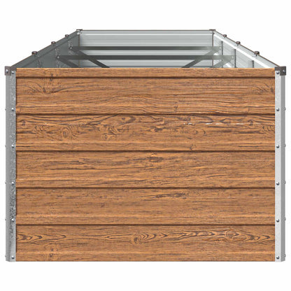 vidaXL Raised Garden Bed Wood Brown 320 x 80 x 55 cm cold-rolled steel