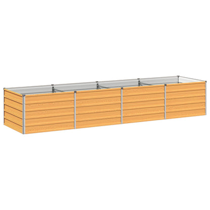vidaXL Raised Garden Bed Natural 320 x 80 x 55 cm cold-rolled steel