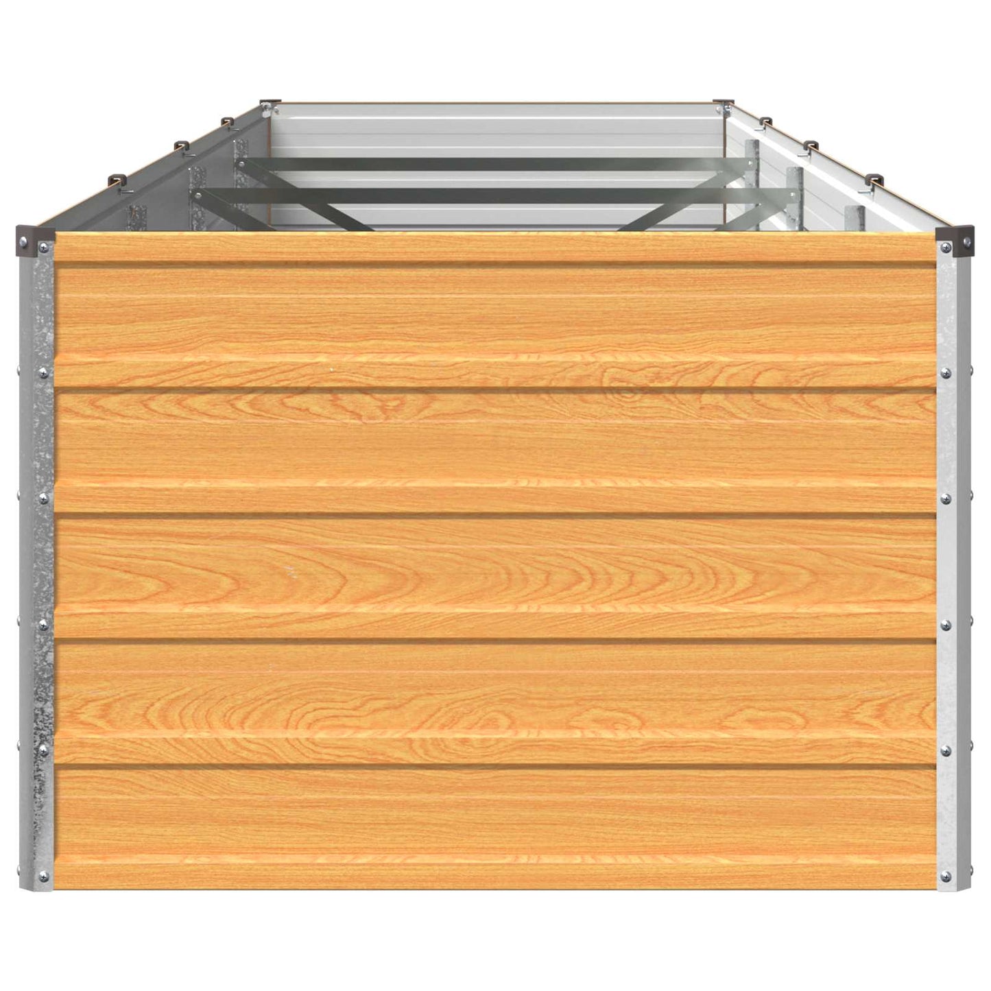 vidaXL Raised Garden Bed Natural 320 x 80 x 55 cm cold-rolled steel