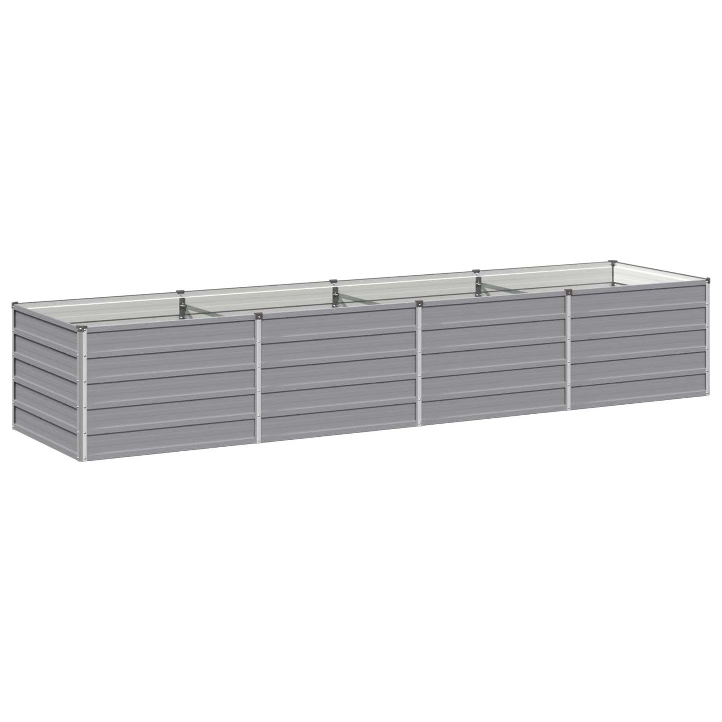 vidaXL Raised Garden Bed Grey 320 x 80 x 55 cm cold-rolled steel