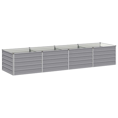 vidaXL Raised Garden Bed Grey 320 x 80 x 55 cm cold-rolled steel