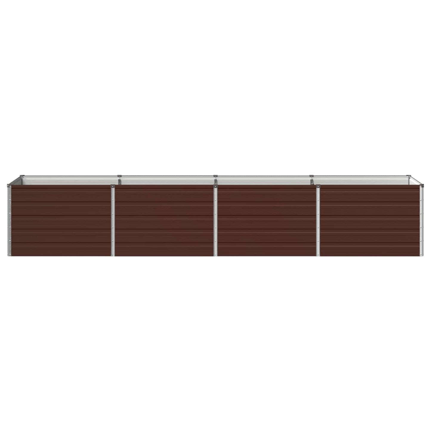 vidaXL Raised Garden Bed Brown 320 x 80 x 55 cm cold-rolled steel
