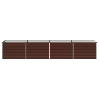 vidaXL Raised Garden Bed Brown 320 x 80 x 55 cm cold-rolled steel