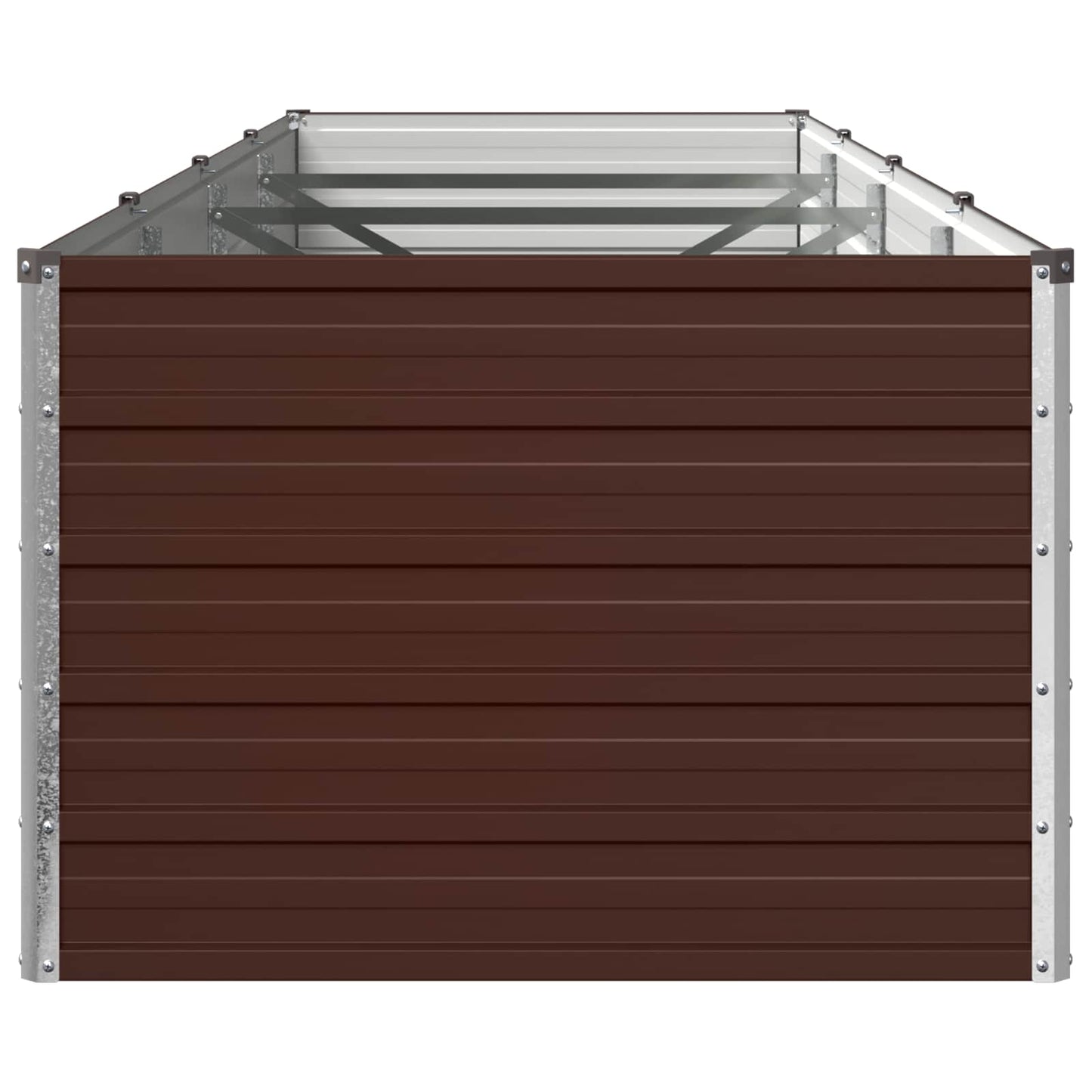 vidaXL Raised Garden Bed Brown 320 x 80 x 55 cm cold-rolled steel