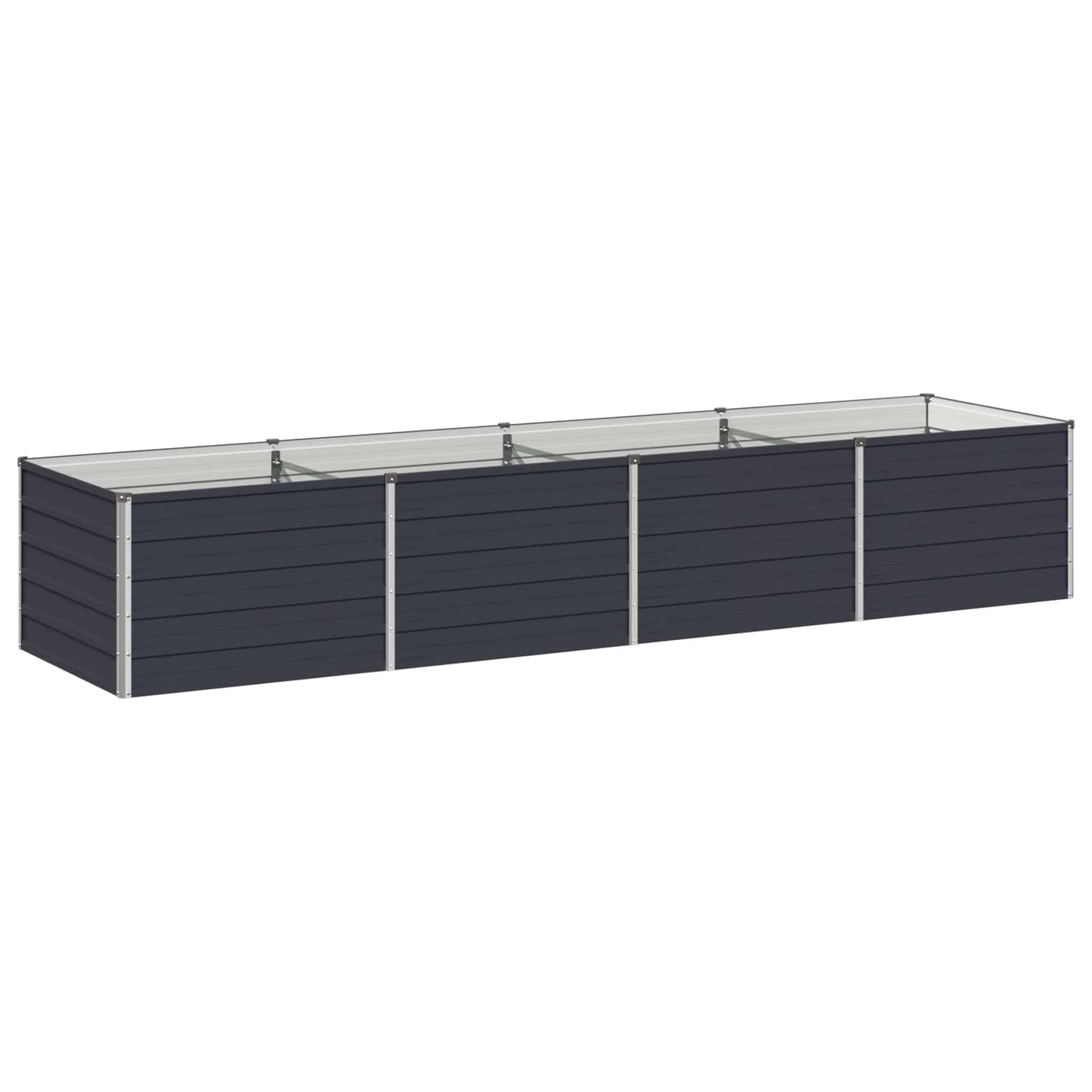 vidaXL Raised Garden Bed Anthracite 320 x 80 x 55 cm cold-rolled steel
