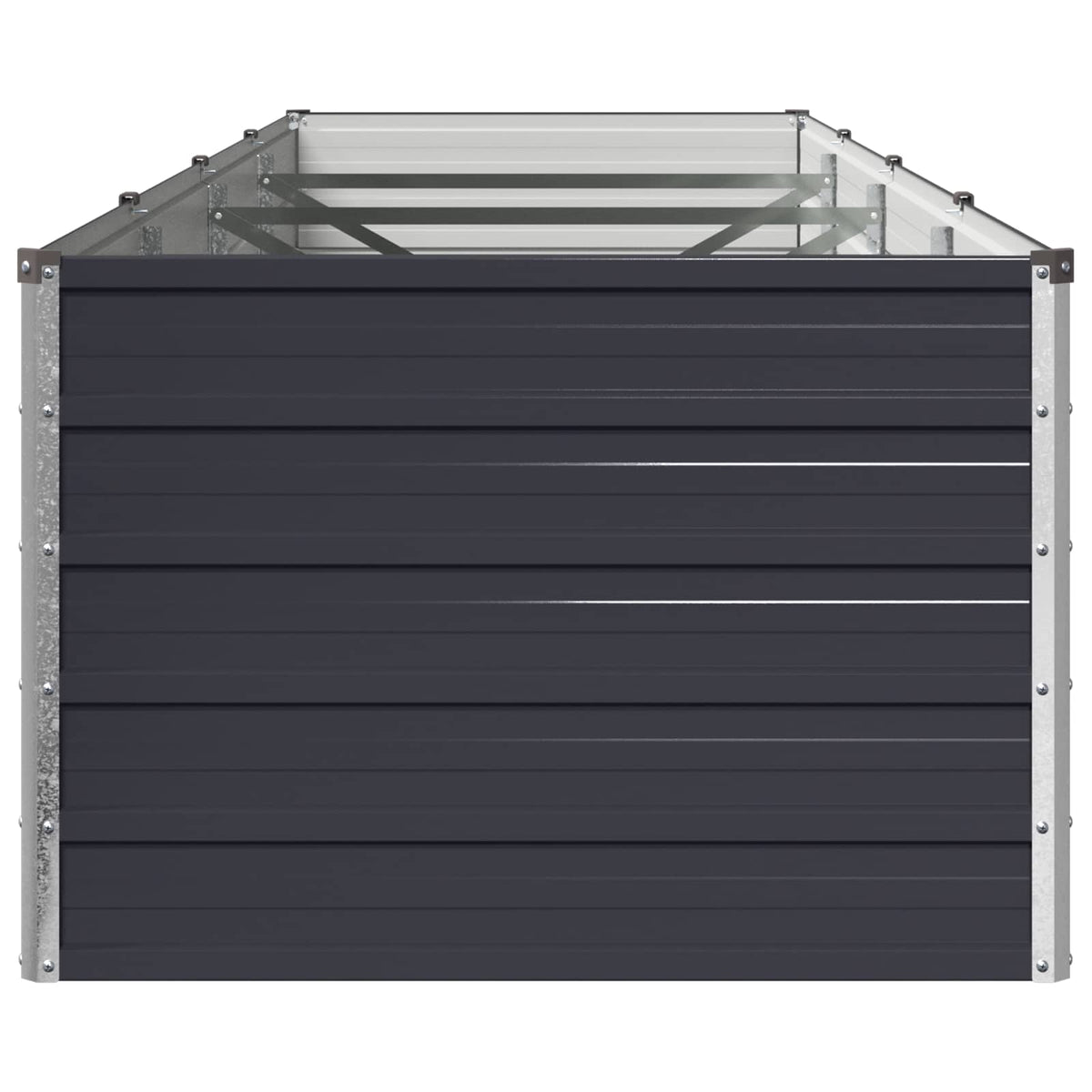 vidaXL Raised Garden Bed Anthracite 321 x 80 x 55 cm Galvanised Steel