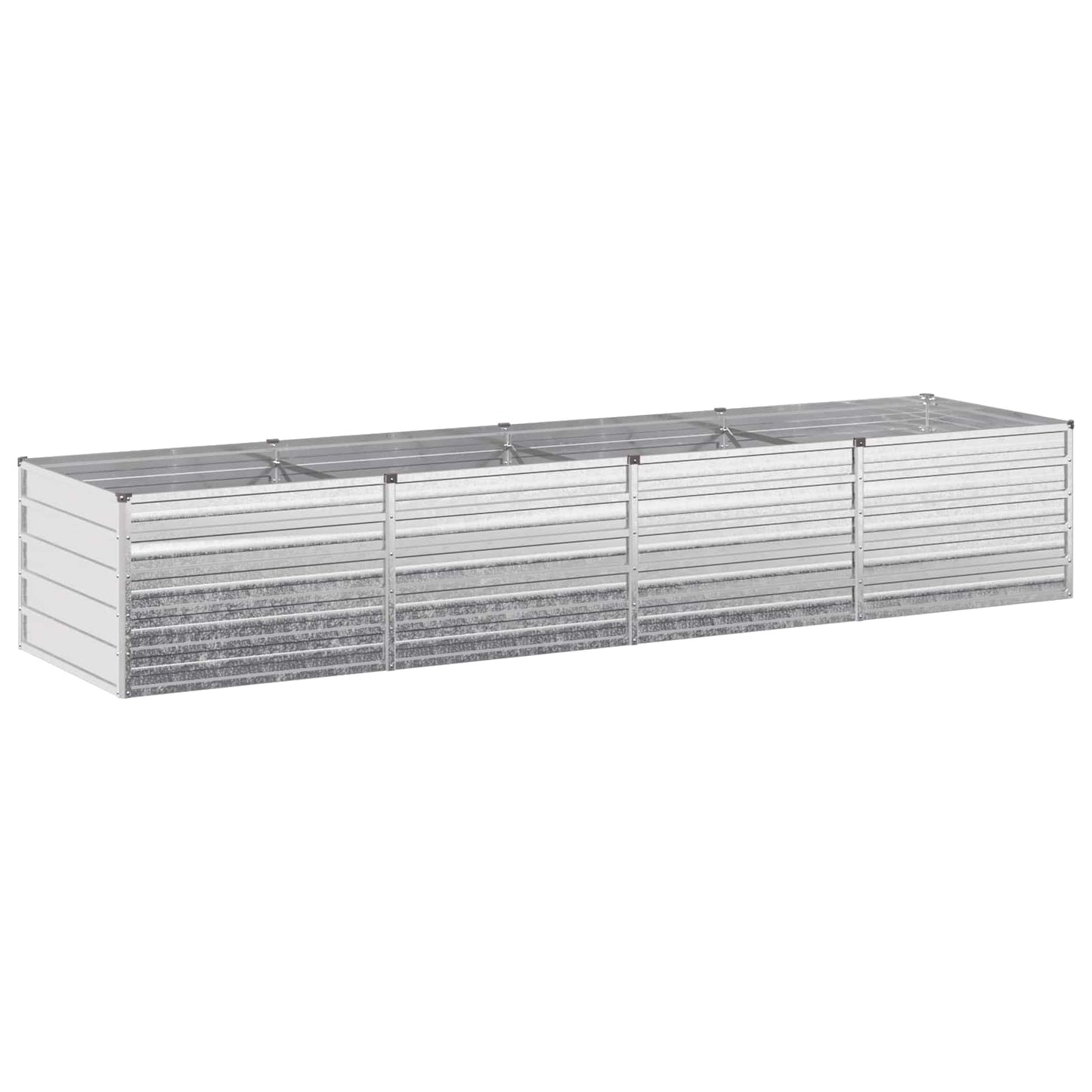 vidaXL Raised Garden Bed Silver 320 x 80 x 55 cm galvanized