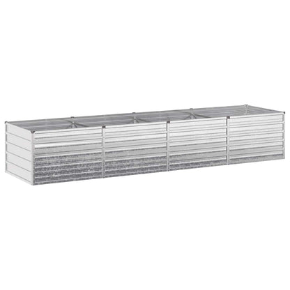 vidaXL Raised Garden Bed Silver 320 x 80 x 55 cm galvanized