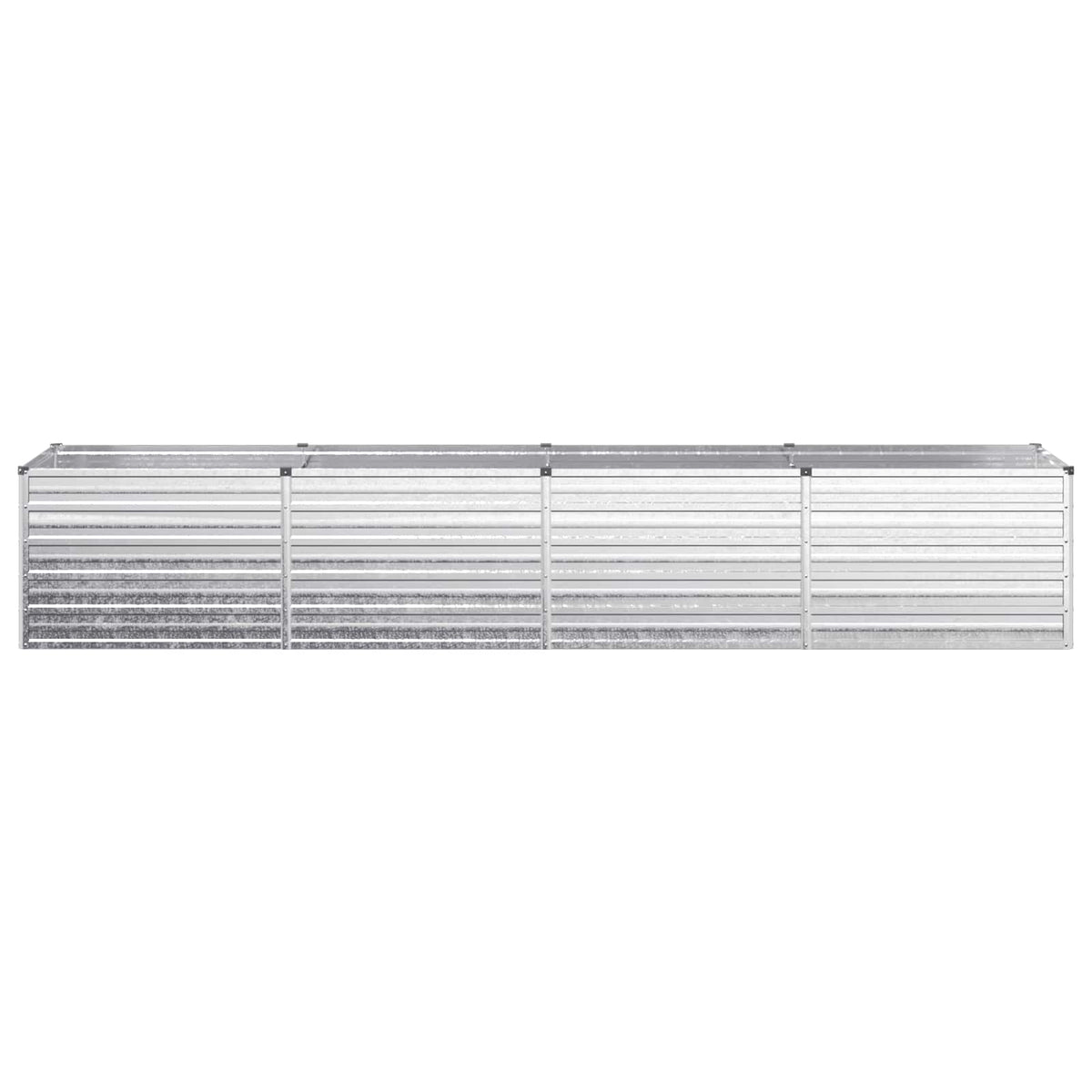 vidaXL Raised Garden Bed Galvanised Silver 321 x 80 x 55 cm