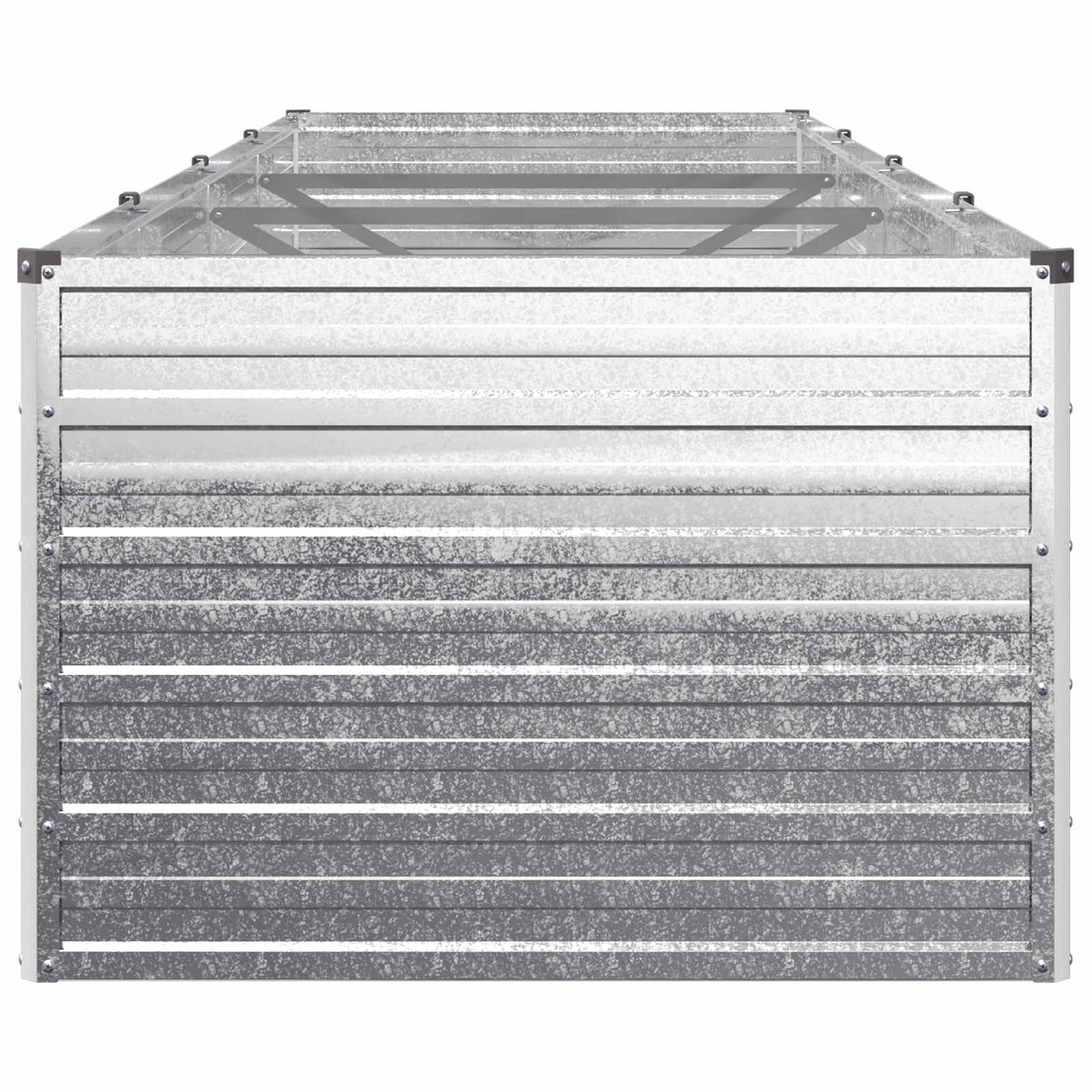 vidaXL Raised Garden Bed Galvanised Silver 321 x 80 x 55 cm