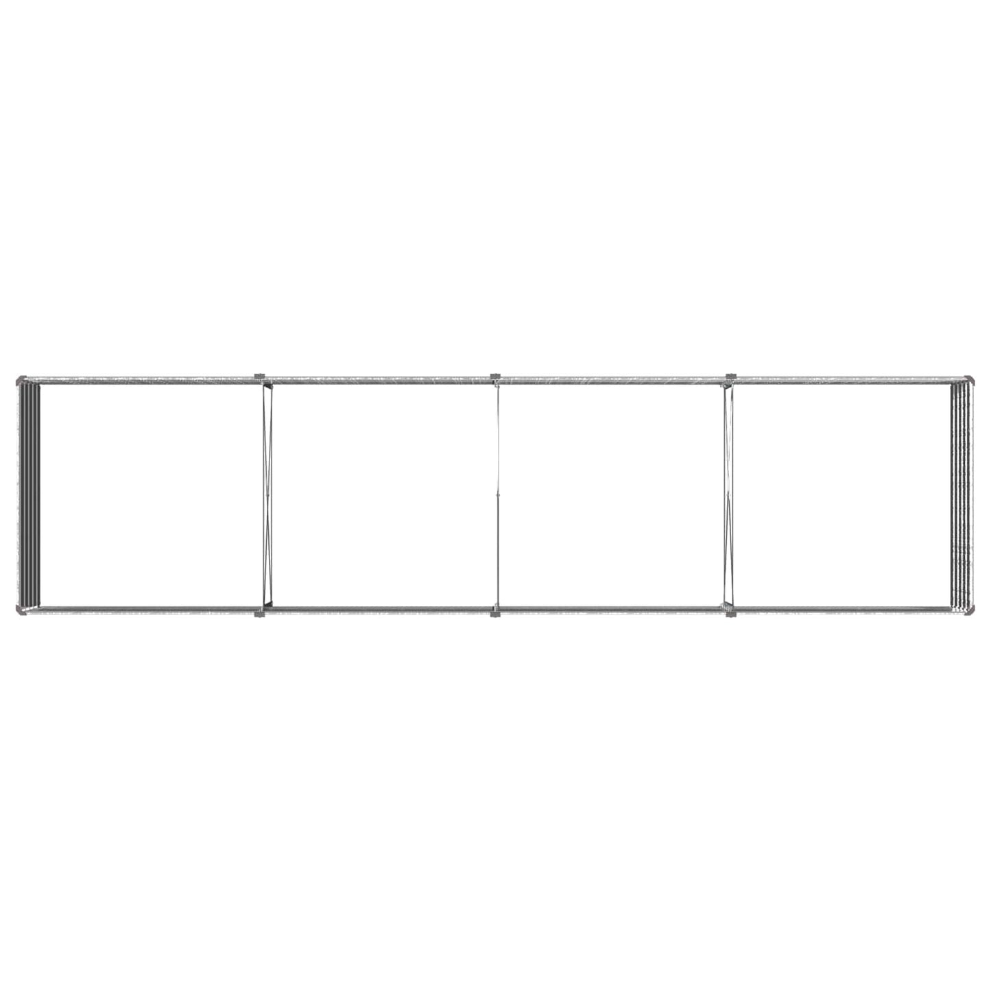 vidaXL Raised Garden Bed Silver 320 x 80 x 55 cm galvanized