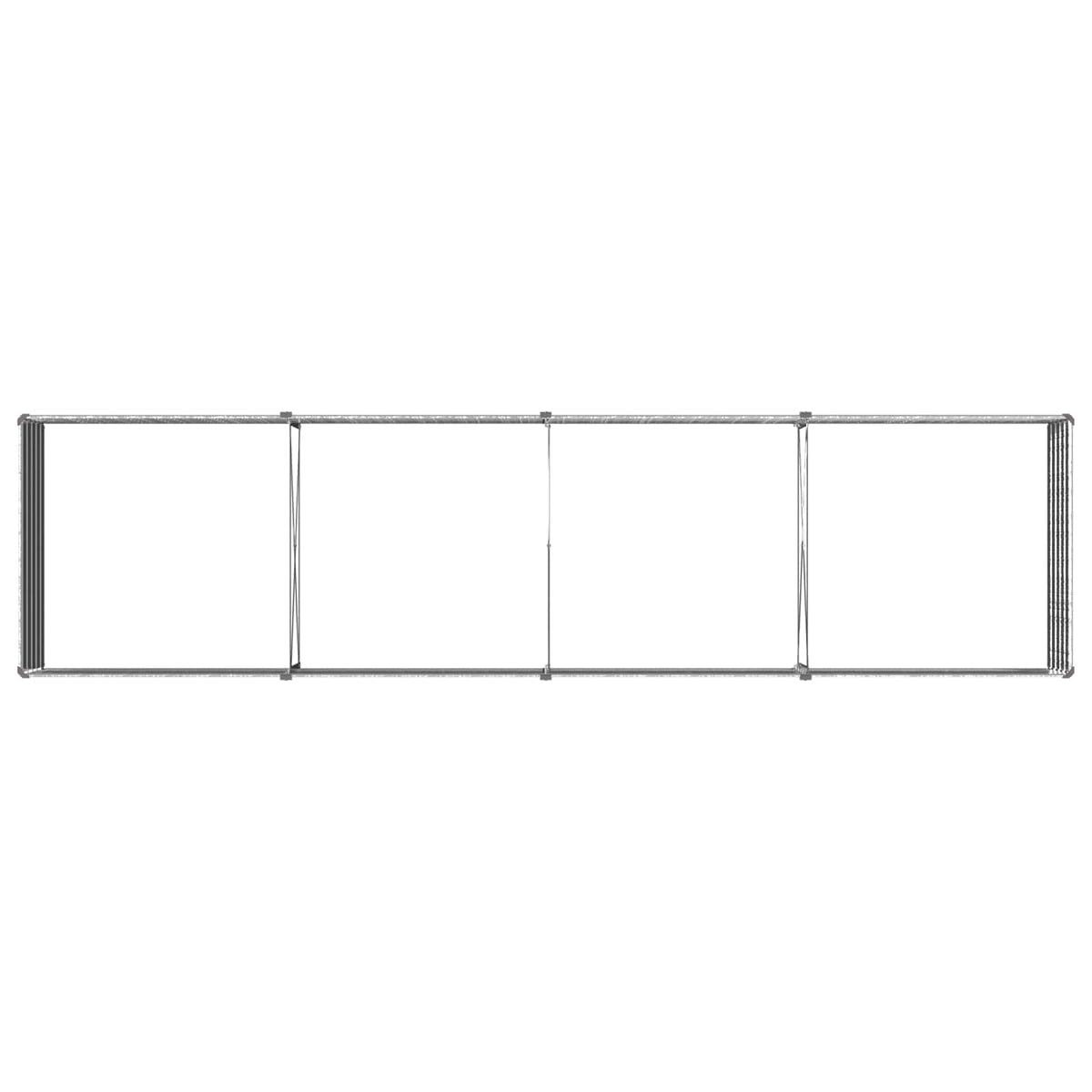 vidaXL Raised Garden Bed Galvanised Silver 321 x 80 x 55 cm