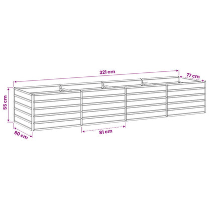 vidaXL Raised Garden Bed Rusty 320 x 80 x 55 cm corton