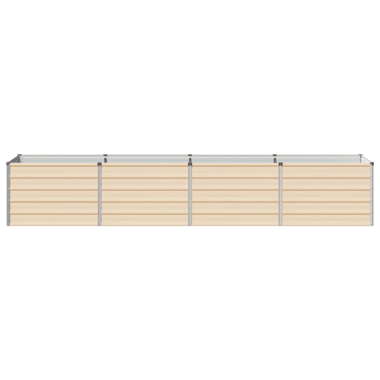 vidaXL Raised Garden Bed Ivory 320 x 80 x 55 cm cold-rolled steel