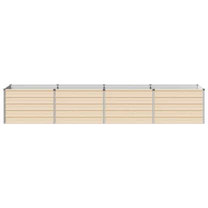 vidaXL Raised Garden Bed Ivory 320 x 80 x 55 cm cold-rolled steel