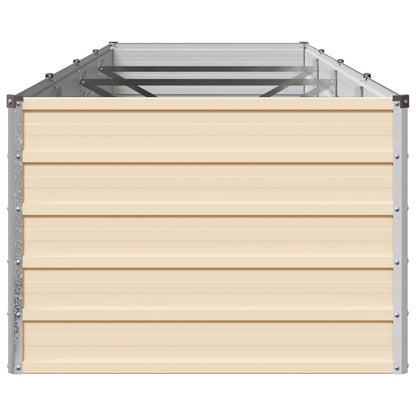 vidaXL Raised Garden Bed Ivory 320 x 80 x 55 cm cold-rolled steel