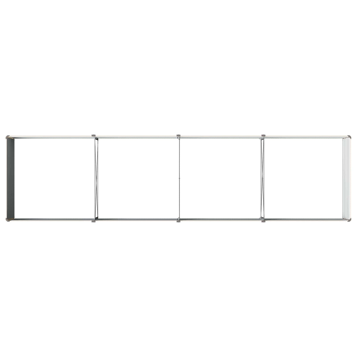 vidaXL Raised Garden Bed Ivory 321 x 80 x 55 cm Galvanised Steel