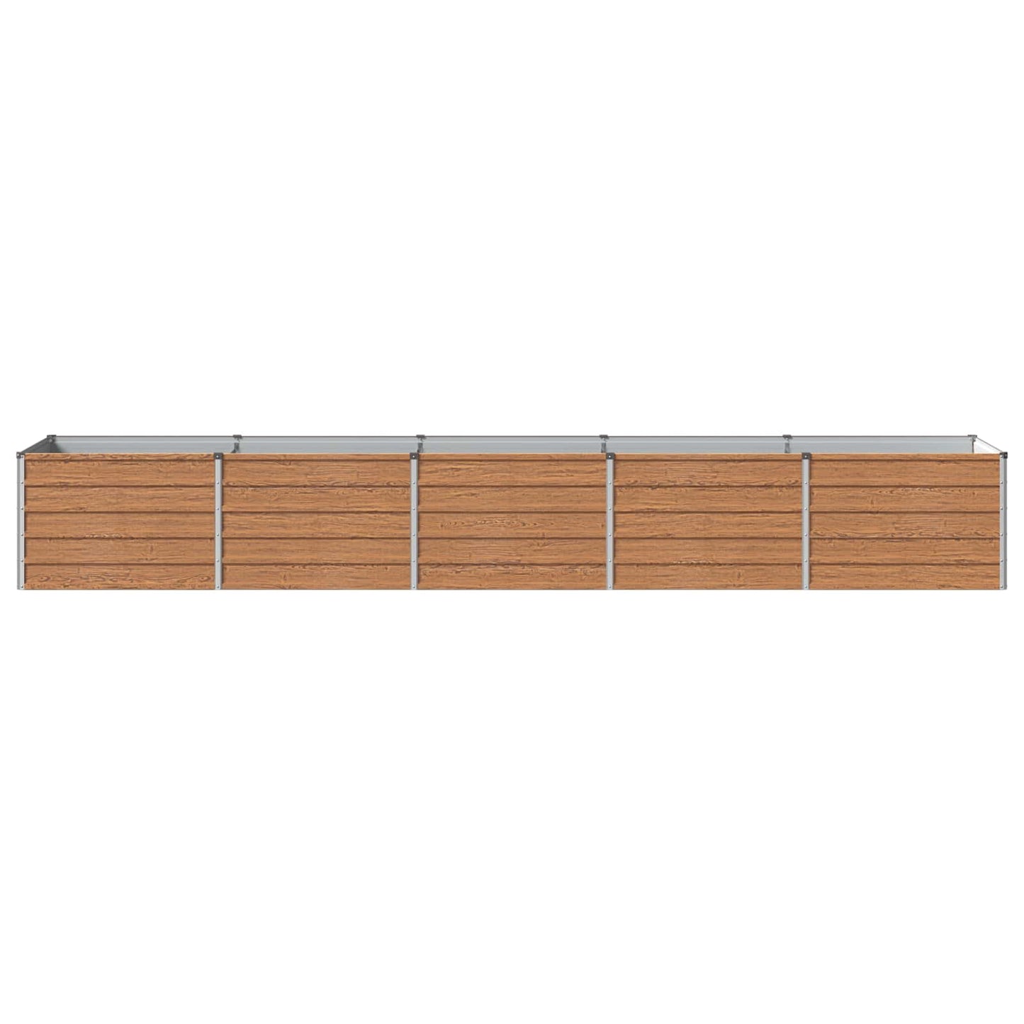 vidaXL Raised Garden Bed Wood Brown 400 x 80 x 55 cm cold-rolled steel
