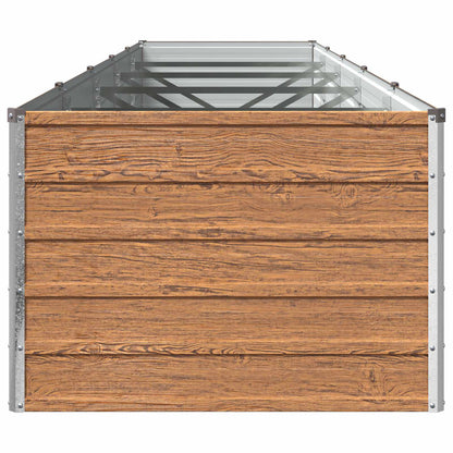 vidaXL Raised Garden Bed Wood Brown 400 x 80 x 55 cm cold-rolled steel