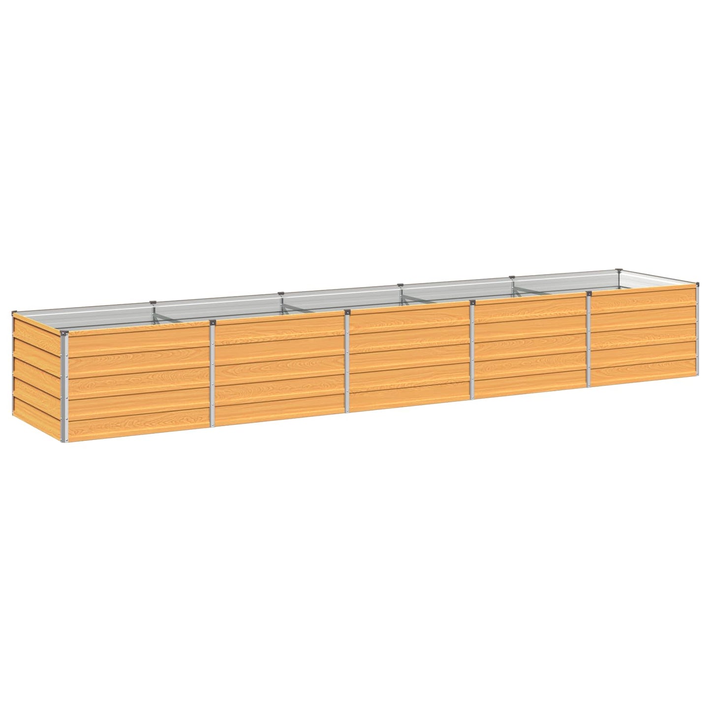vidaXL Raised Garden Bed Natural 400 x 80 x 55 cm cold-rolled steel