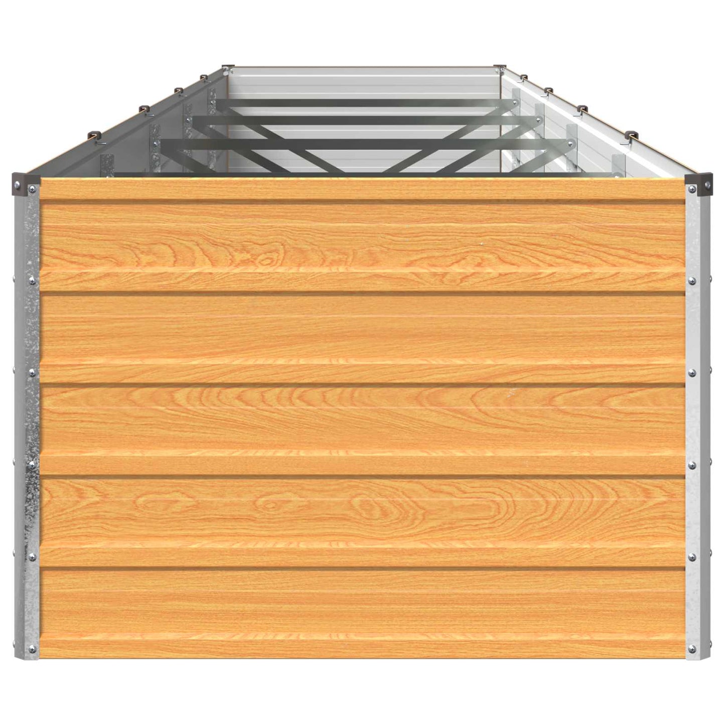 vidaXL Raised Garden Bed Natural 400 x 80 x 55 cm cold-rolled steel
