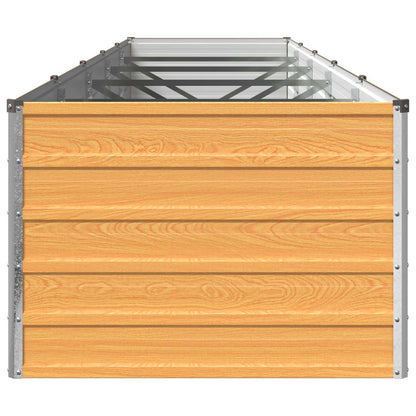 vidaXL Raised Garden Bed Natural 400 x 80 x 55 cm cold-rolled steel