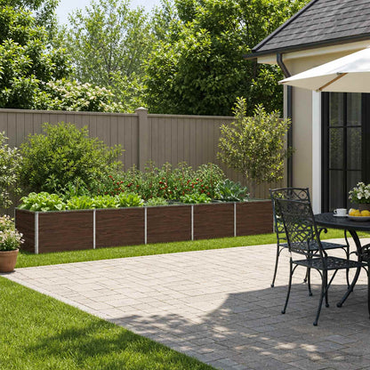 vidaXL Raised Garden Bed Black Walnut 400 x 80 x 55 cm