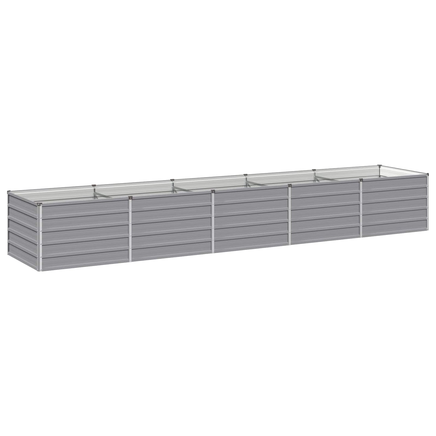 vidaXL Raised Garden Bed Grey 400 x 80 x 55 cm cold-rolled steel