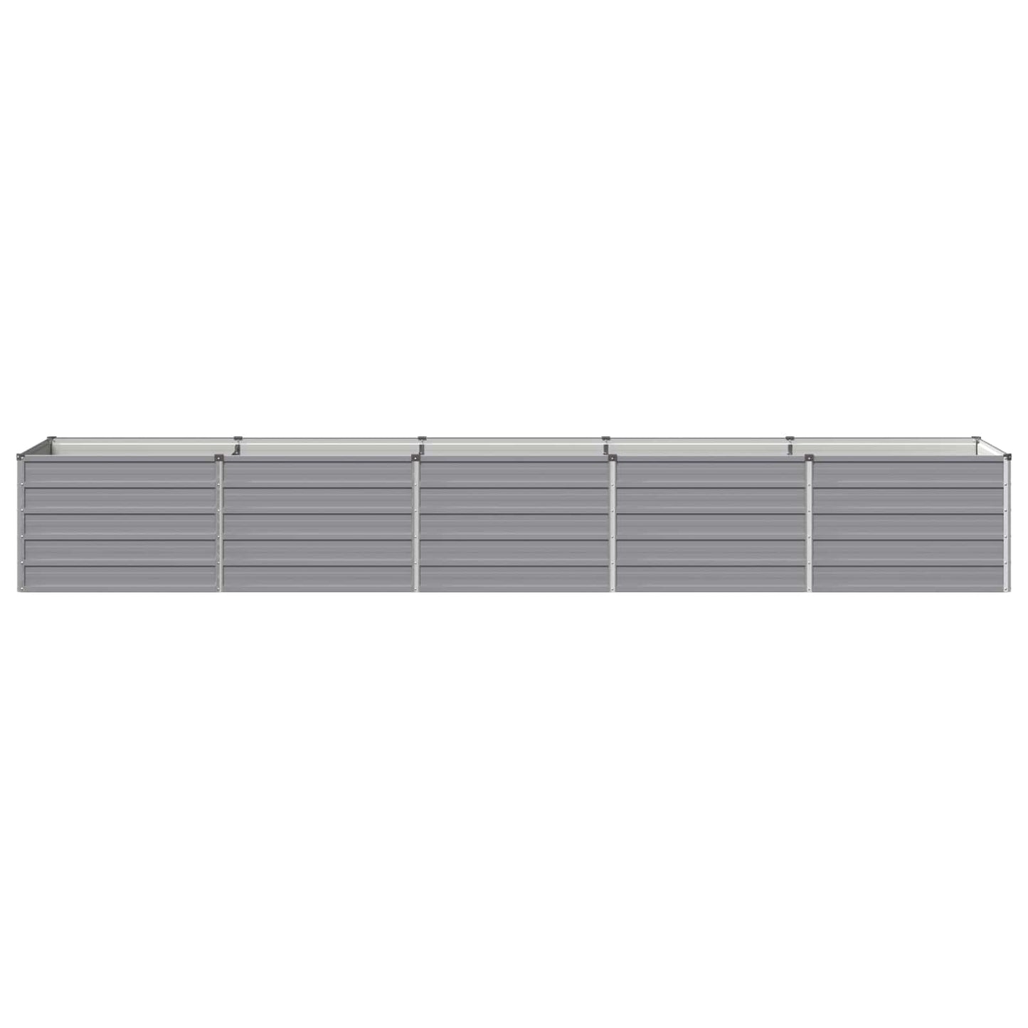 vidaXL Raised Garden Bed Grey 400 x 80 x 55 cm cold-rolled steel