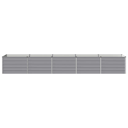 vidaXL Raised Garden Bed Grey 400 x 80 x 55 cm cold-rolled steel