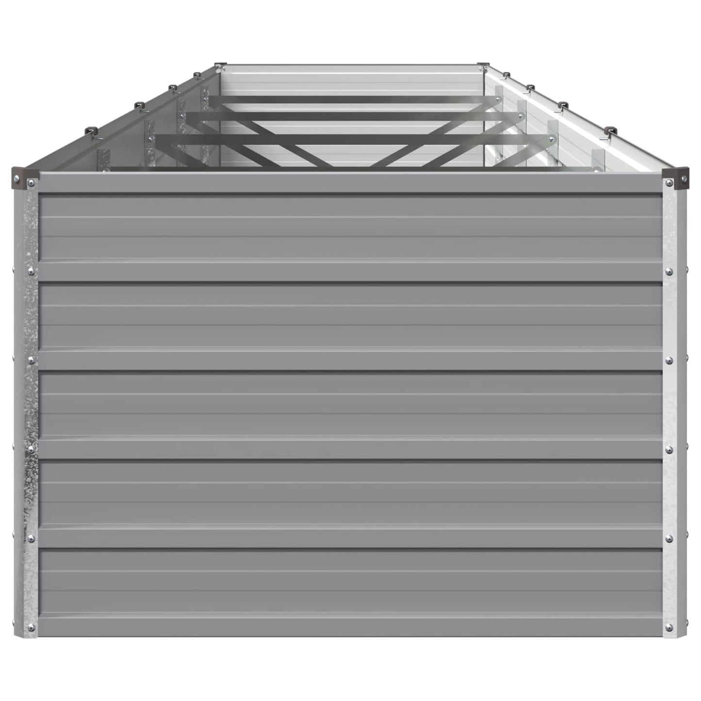 vidaXL Raised Garden Bed Grey 400 x 80 x 55 cm cold-rolled steel