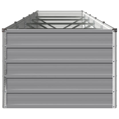 vidaXL Raised Garden Bed Grey 400 x 80 x 55 cm cold-rolled steel