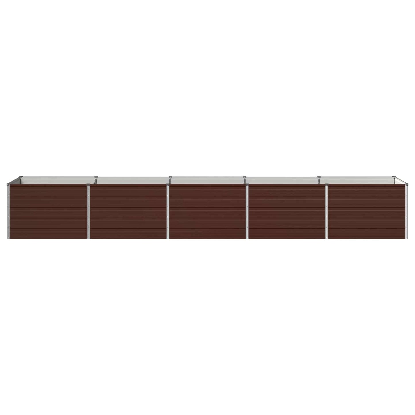 vidaXL Raised Garden Bed Brown 400 x 80 x 55 cm cold-rolled steel