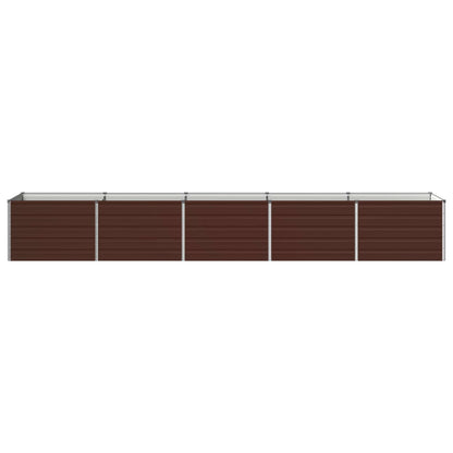 vidaXL Raised Garden Bed Brown 400 x 80 x 55 cm cold-rolled steel
