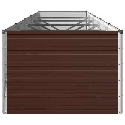 vidaXL Raised Garden Bed Brown 400 x 80 x 55 cm cold-rolled steel