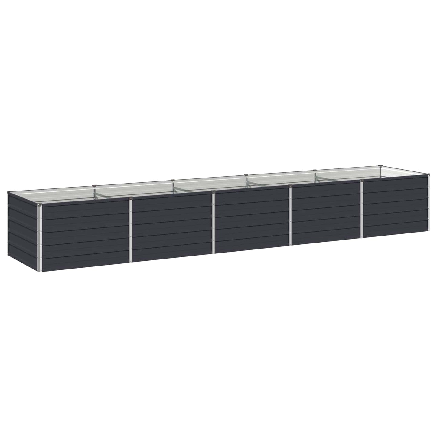 vidaXL Raised Garden Bed Anthracite 400 x 80 x 55 cm cold-rolled steel