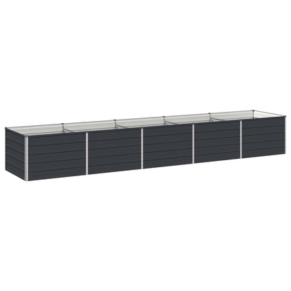 vidaXL Raised Garden Bed Anthracite 400 x 80 x 55 cm cold-rolled steel
