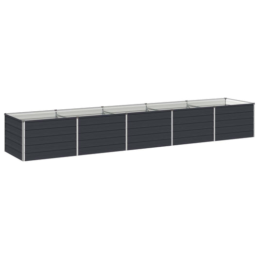 vidaXL Raised Garden Bed Anthracite 400 x 80 x 55 cm cold-rolled steel