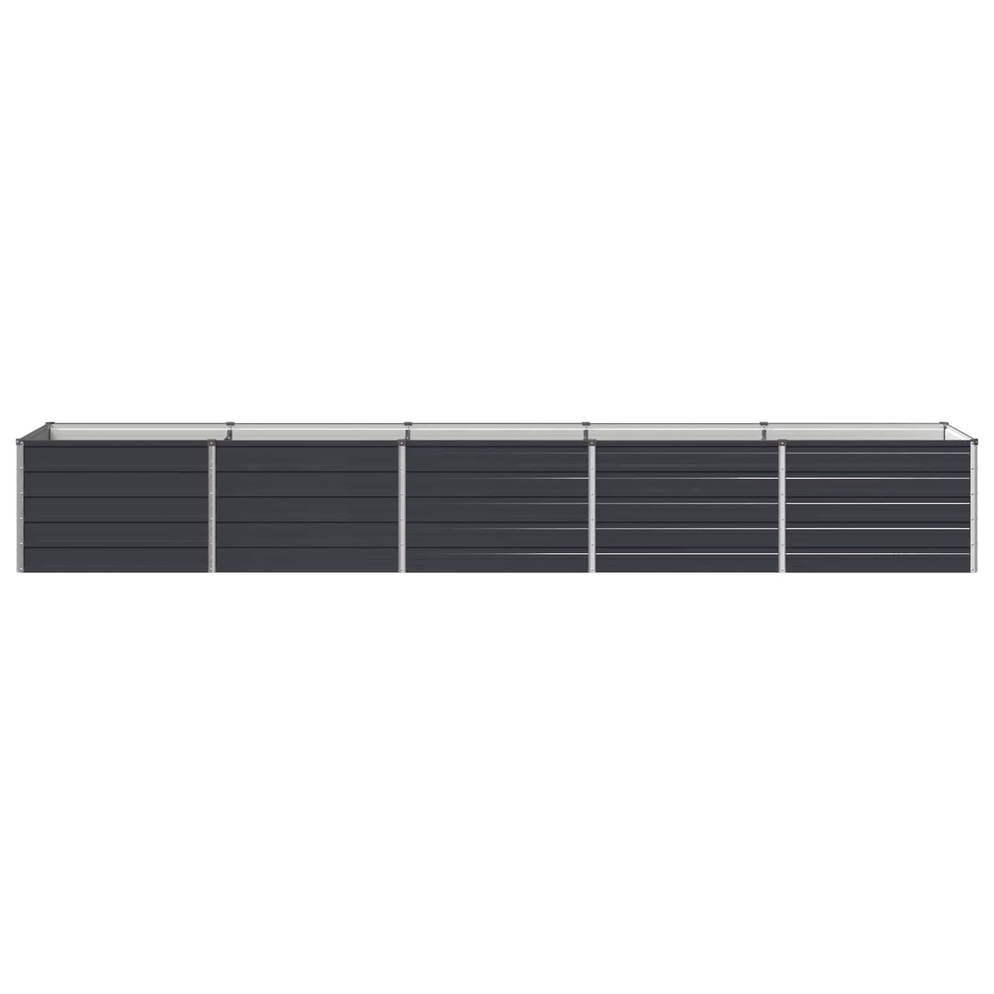 vidaXL Raised Garden Bed Anthracite 400 x 80 x 55 cm cold-rolled steel