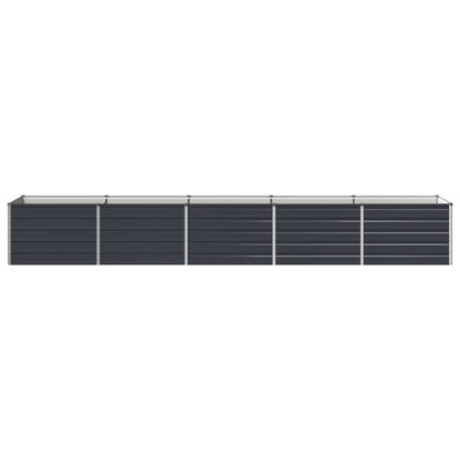 vidaXL Raised Garden Bed Anthracite 400 x 80 x 55 cm cold-rolled steel