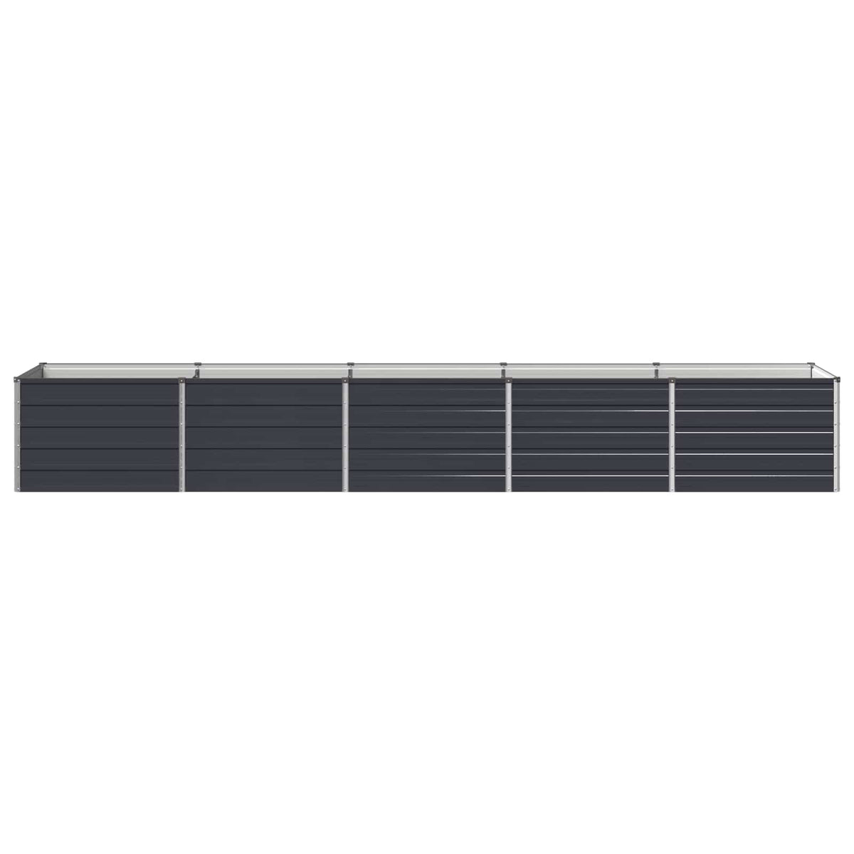 vidaXL Raised Garden Bed Anthracite 400 x 80 x 55 cm Galvanised Steel