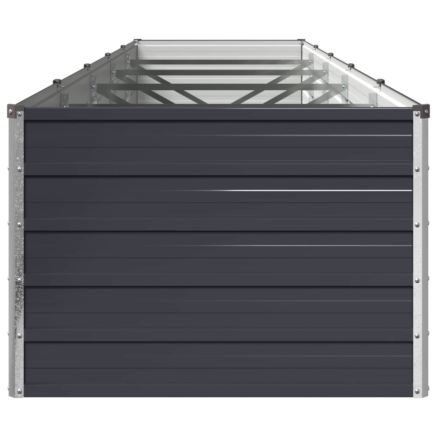 vidaXL Raised Garden Bed Anthracite 400 x 80 x 55 cm cold-rolled steel