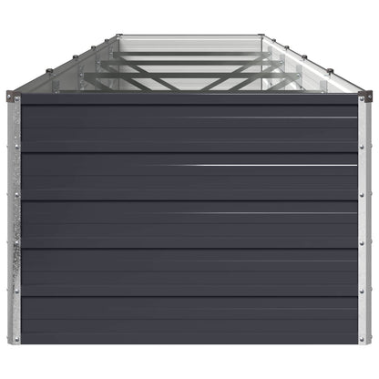 vidaXL Raised Garden Bed Anthracite 400 x 80 x 55 cm cold-rolled steel